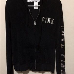 Victoria secret Pink terry hoodie with sequins